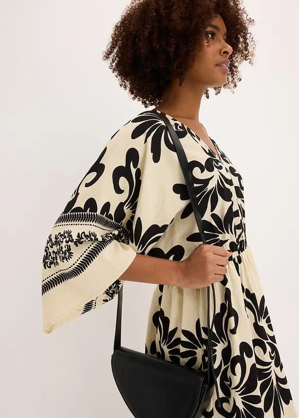 Abito midi in misto viscosa fluente, bonprix