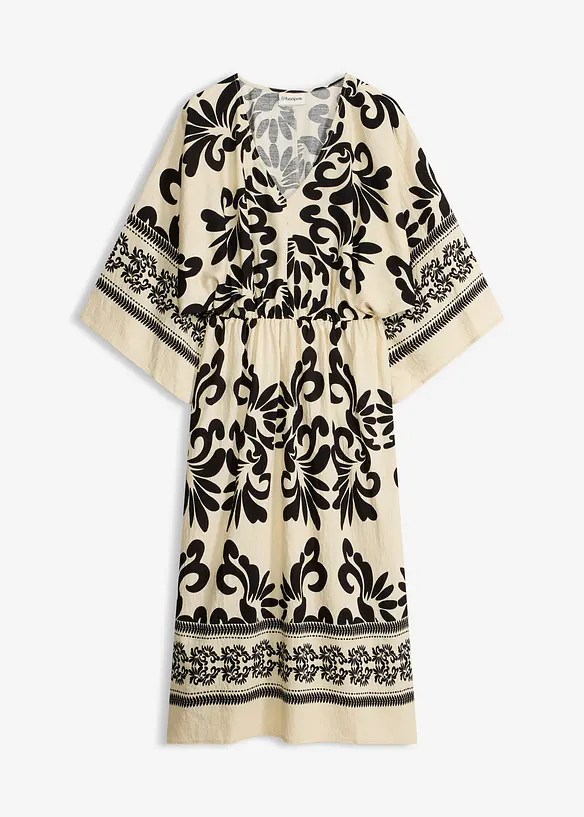 Abito midi in misto viscosa fluente, bonprix