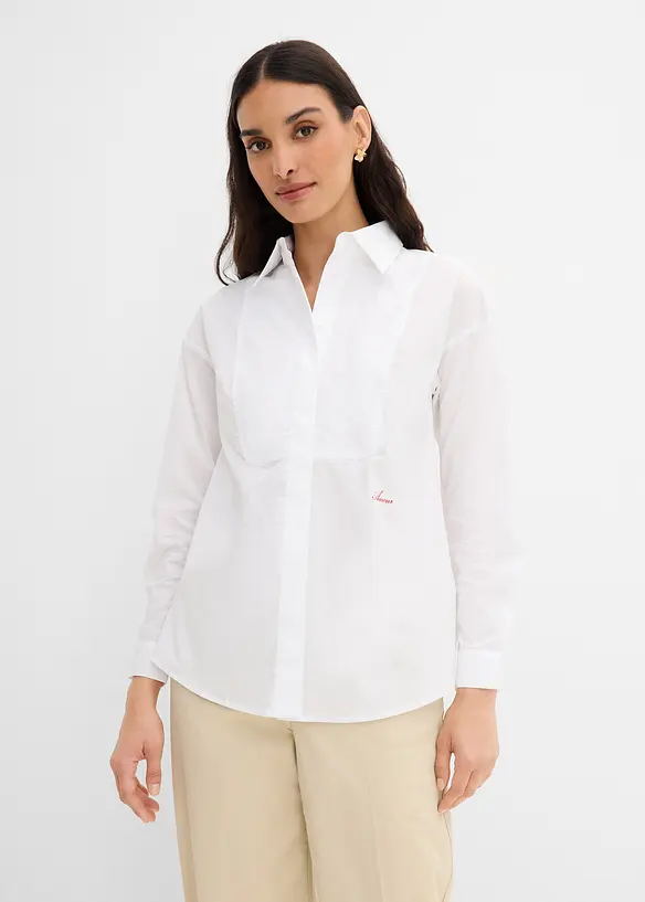 Camicia con piccolo ricamo, bonprix
