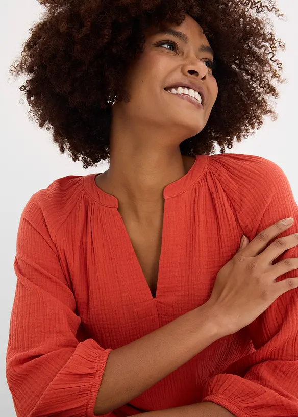 Blusa oversize in mussola, bonprix