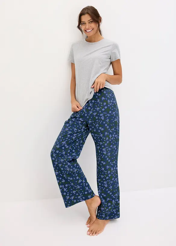 Pigiama con maglia aderente a maniche corte, bonprix