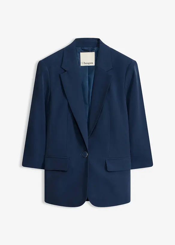 Blazer morbido in viscosa con maniche a 3/4, bonprix