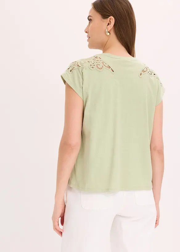 Maglia con dettagli in pizzo, bonprix
