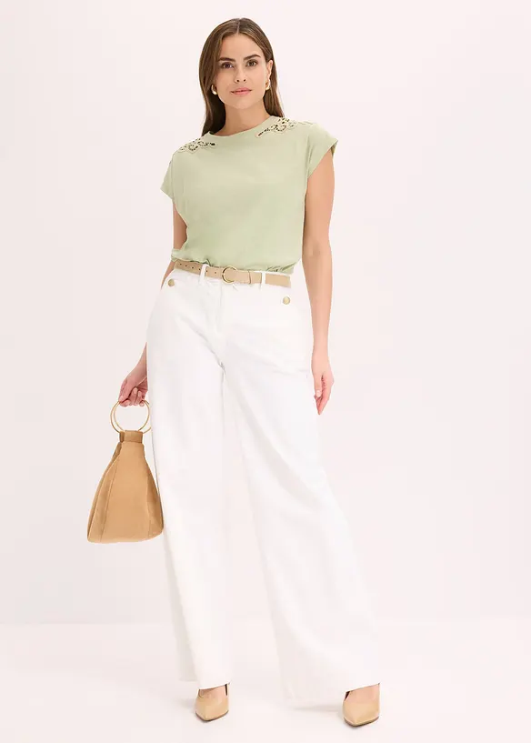 Maglia con dettagli in pizzo, bonprix