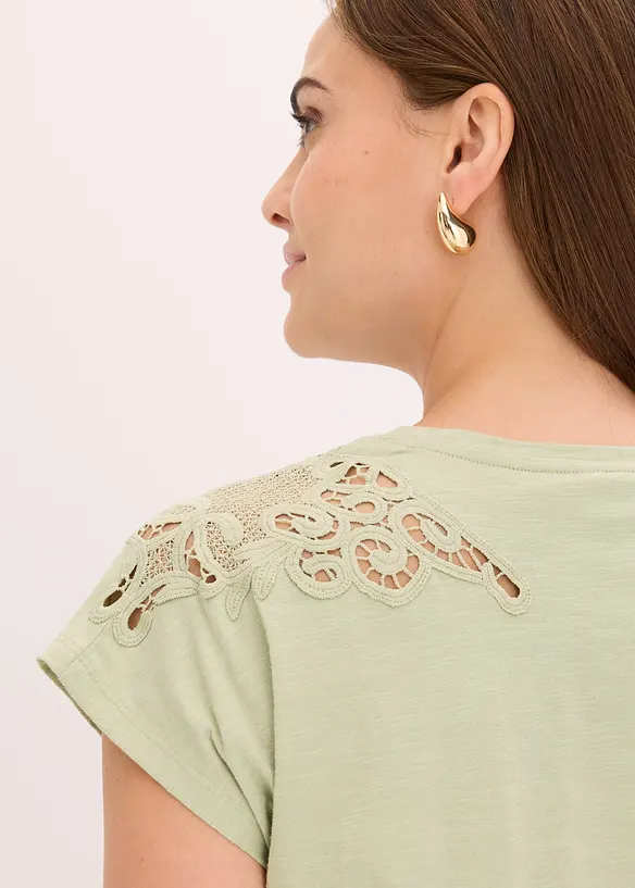 Maglia con dettagli in pizzo, bonprix