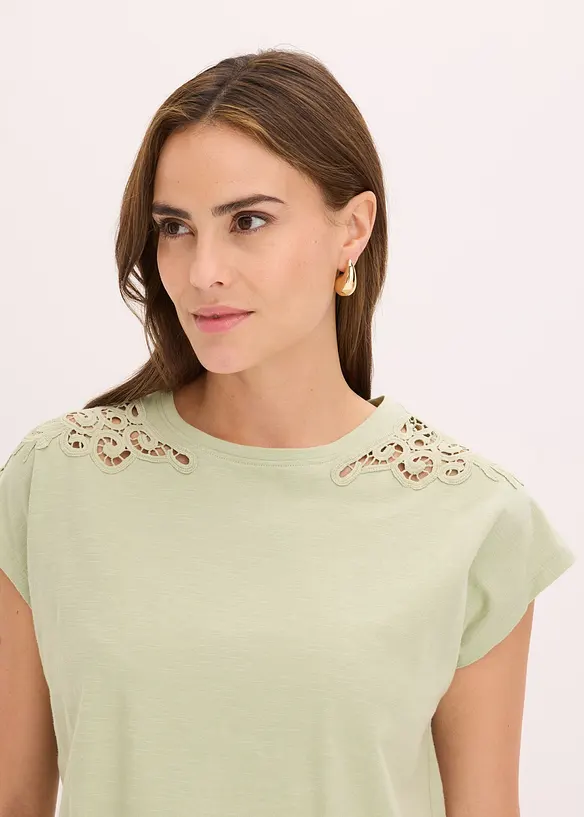 Maglia con dettagli in pizzo, bonprix