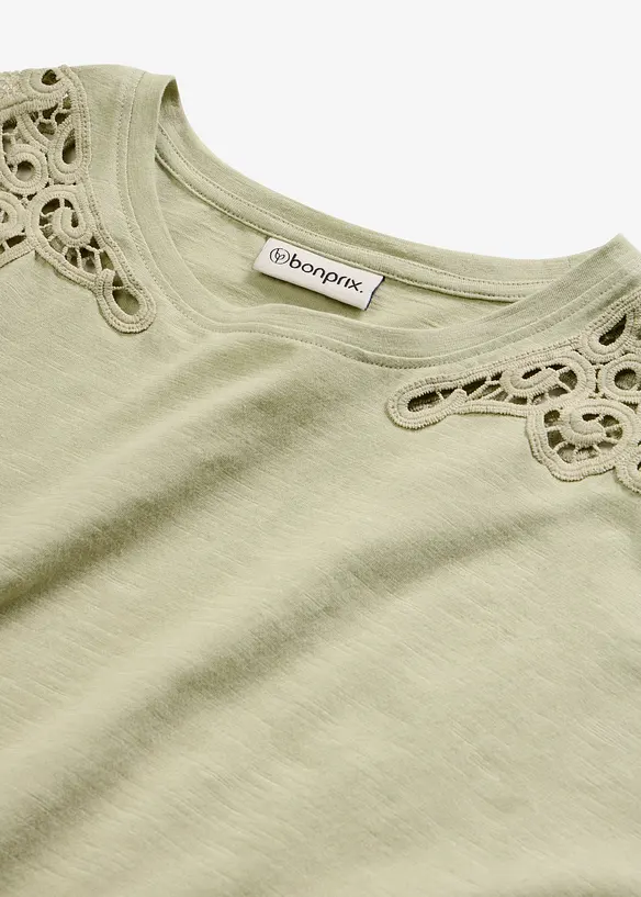 Maglia con dettagli in pizzo, bonprix