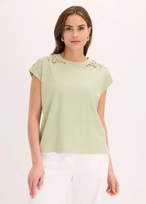 Maglia con dettagli in pizzo, bonprix