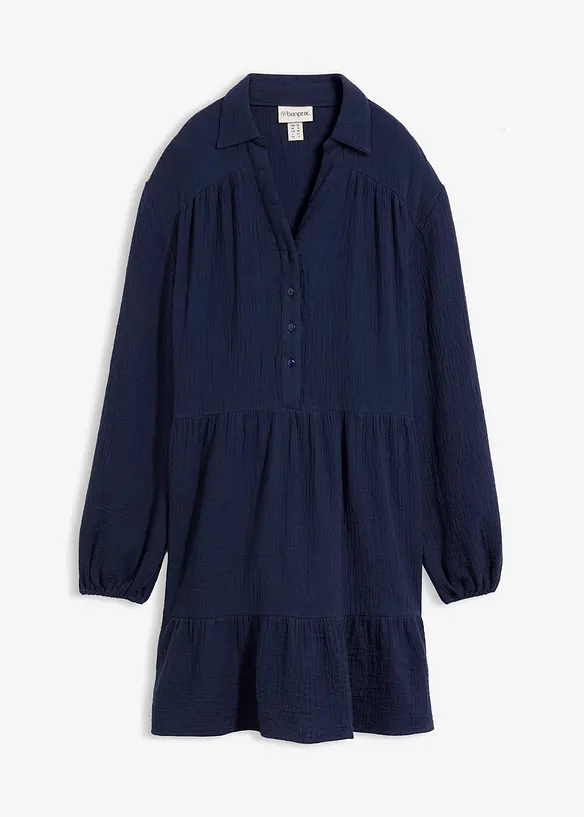 Abito corto a balze in mussola, bonprix