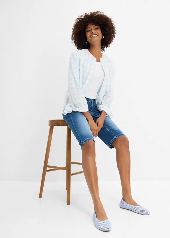 Bermuda di jeans elasticizzati comfort, bonprix