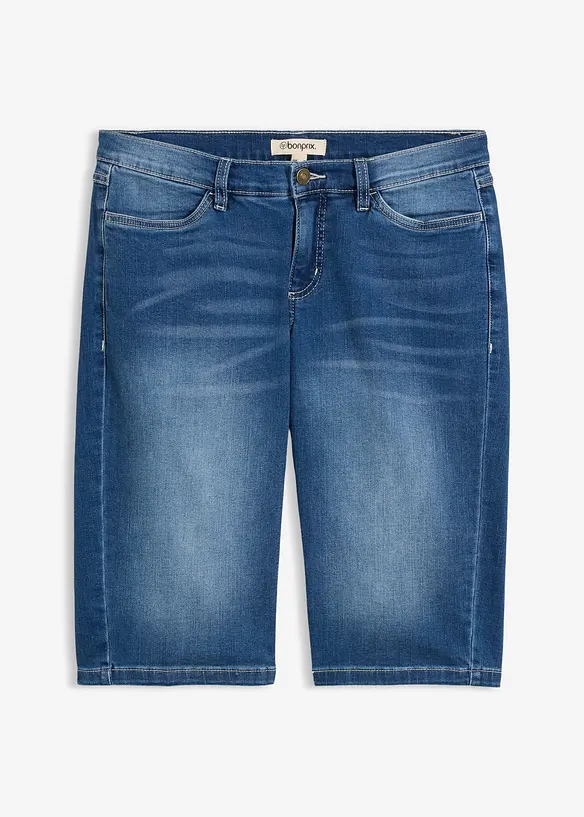 Bermuda di jeans elasticizzati comfort, bonprix