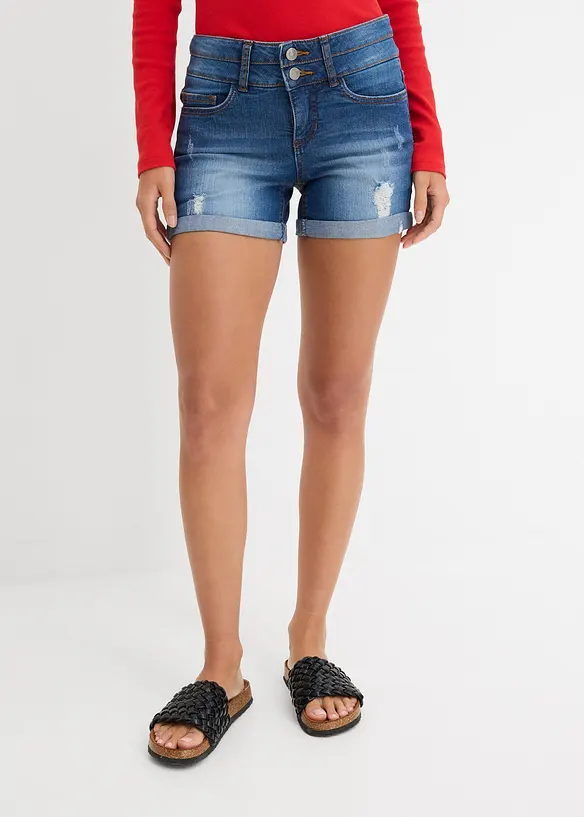 Shorts di jeans, vita media, bonprix