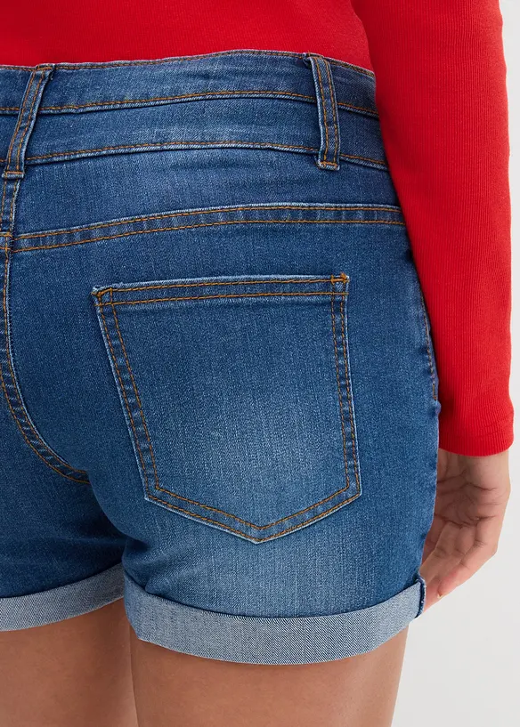 Shorts di jeans, vita media, bonprix
