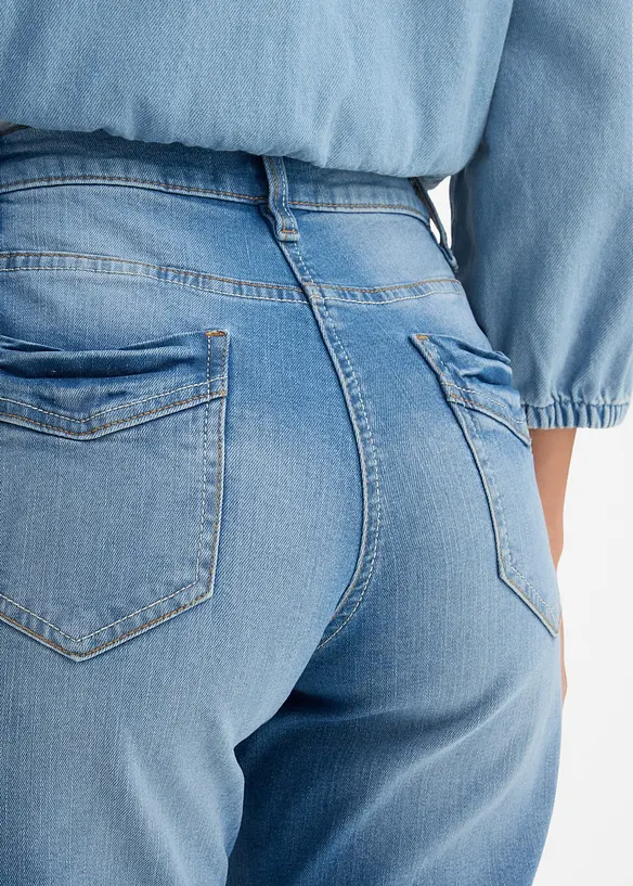 Jeans capri slim fit, vita media, bonprix