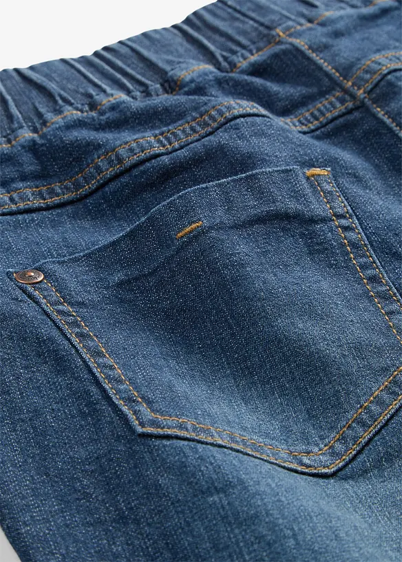 Jeans in cotone slim fit,  vita media, bonprix