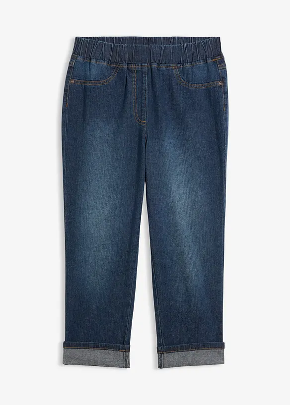 Jeans in cotone slim fit,  vita media, bonprix