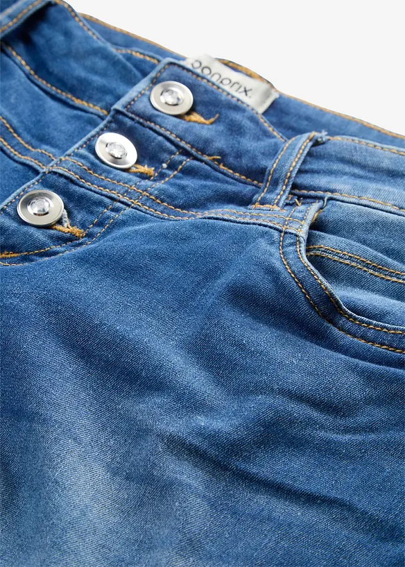 Shorts di jeans, vita media, bonprix