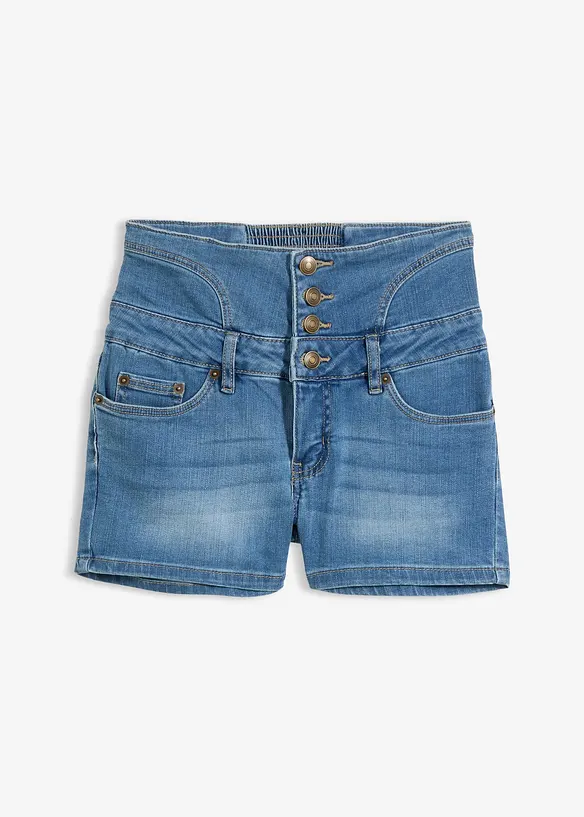 Shorts di jeans a vita alta, bonprix
