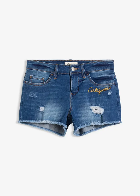 Shorts di jeans con ricamo, bonprix