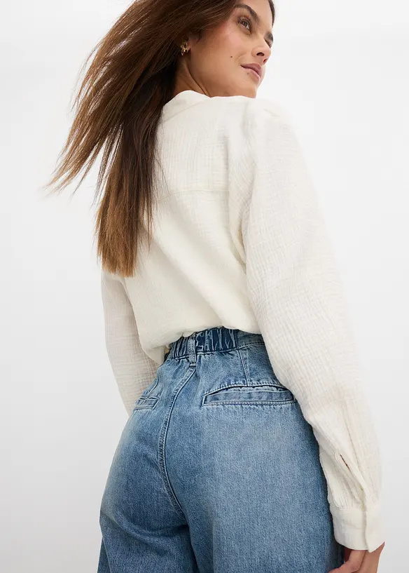 Jeans wide leg, vita alta, bonprix