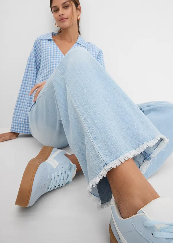 Jeans wide leg, vita alta, bonprix