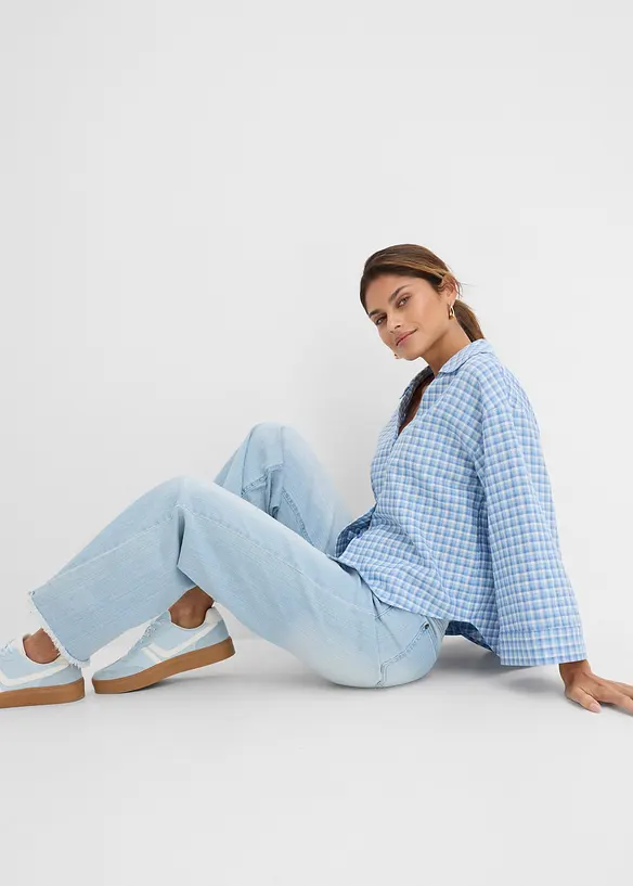 Jeans wide leg, vita alta, bonprix