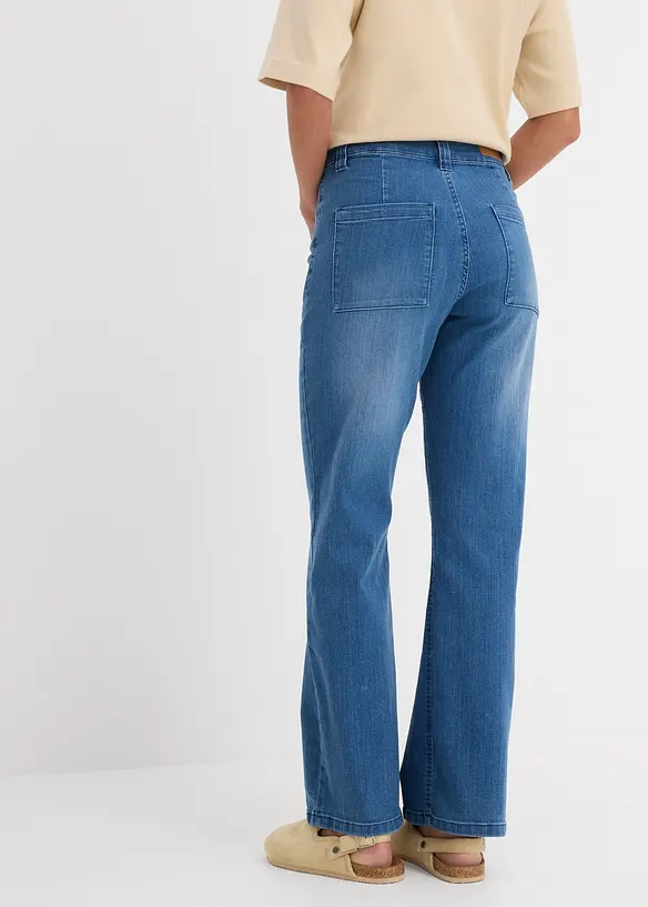 Jeans elasticizzati straight, vita alta, bonprix