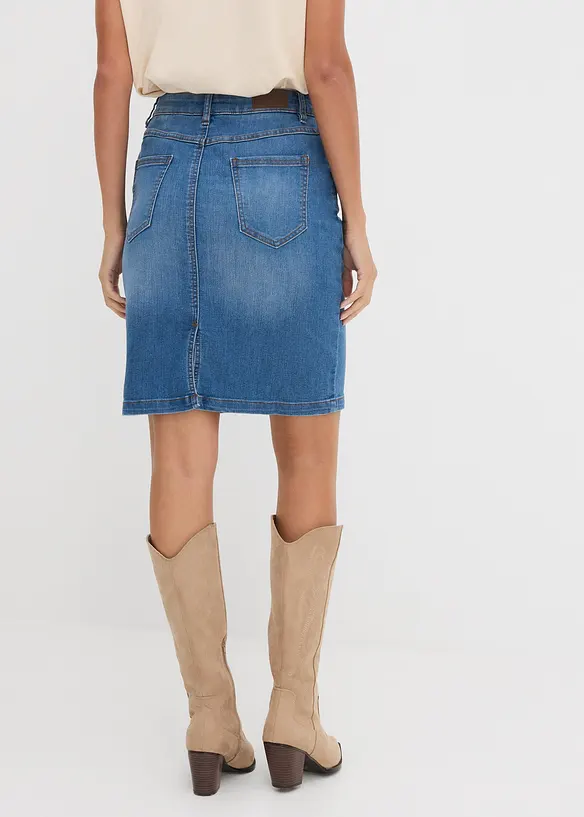 Gonna di jeans elasticizzata, bonprix