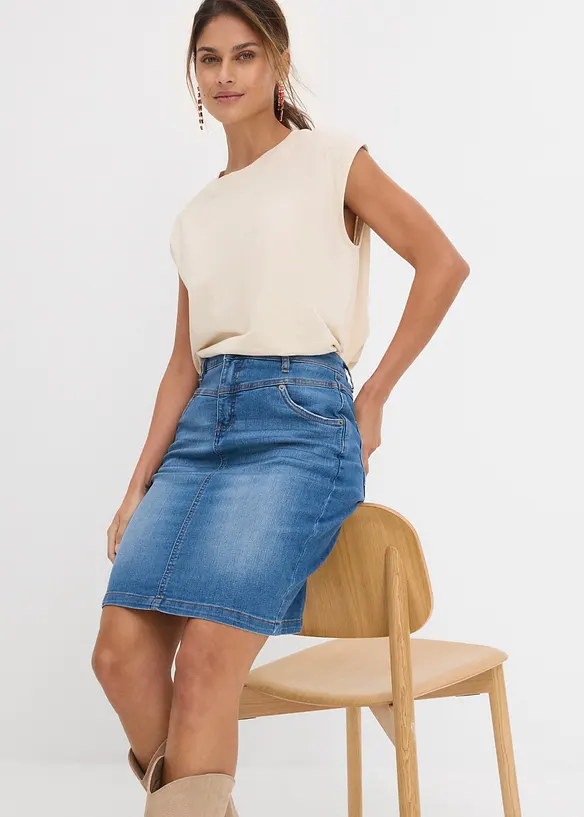 Gonna di jeans elasticizzata, bonprix