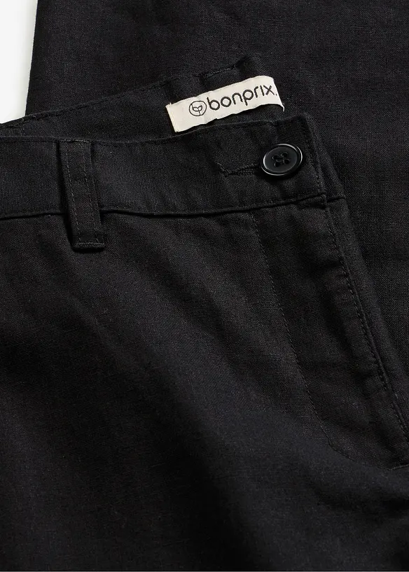 Pantaloni in tessuto misto lino e cotone, bonprix