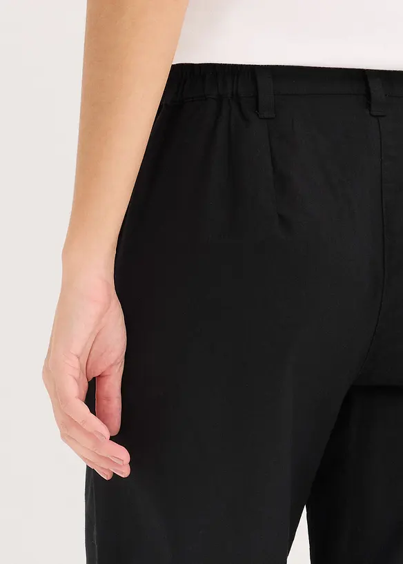Pantaloni in tessuto misto lino e cotone, bonprix
