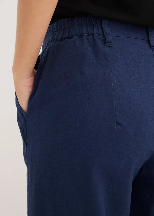 Pantaloni in tessuto misto lino e cotone, bonprix