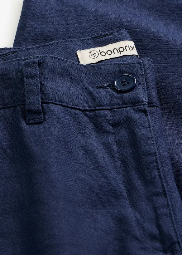 Pantaloni in tessuto misto lino e cotone, bonprix