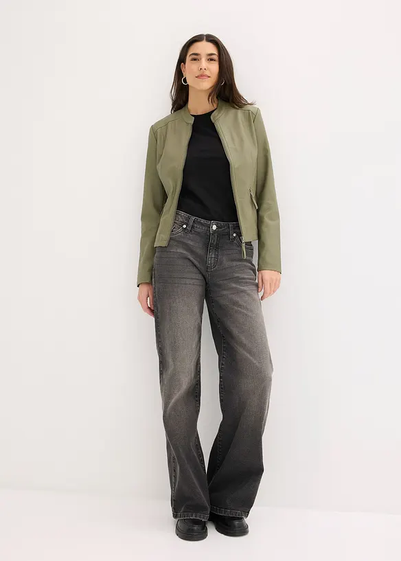 Giacca in similpelle di pura viscosa, bonprix