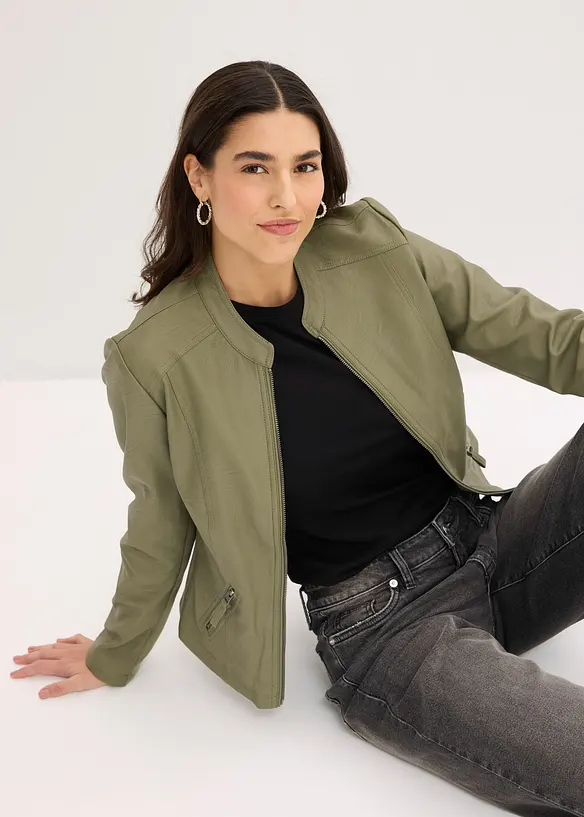 Giacca in similpelle di pura viscosa, bonprix