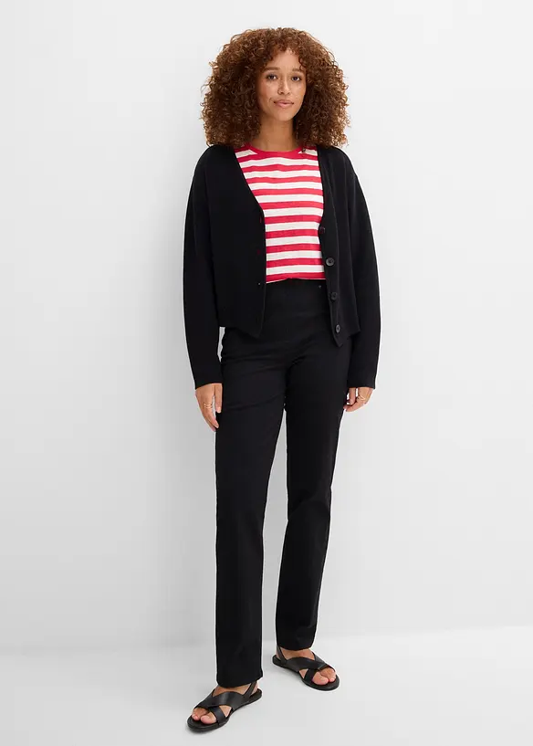 Treggings in twill di misto cotone elasticizzato, bonprix