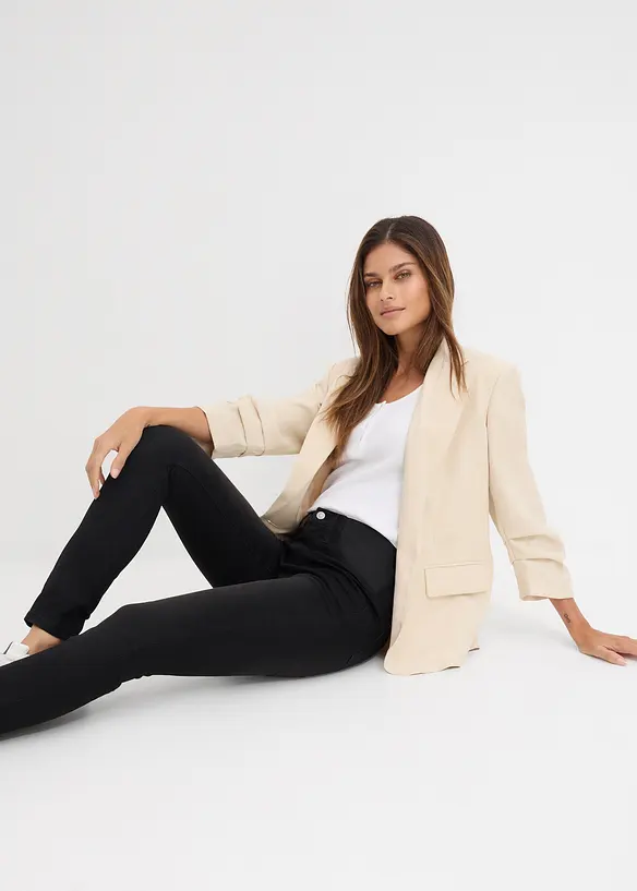 Jeans skinny elasticizzati, vita media, bonprix