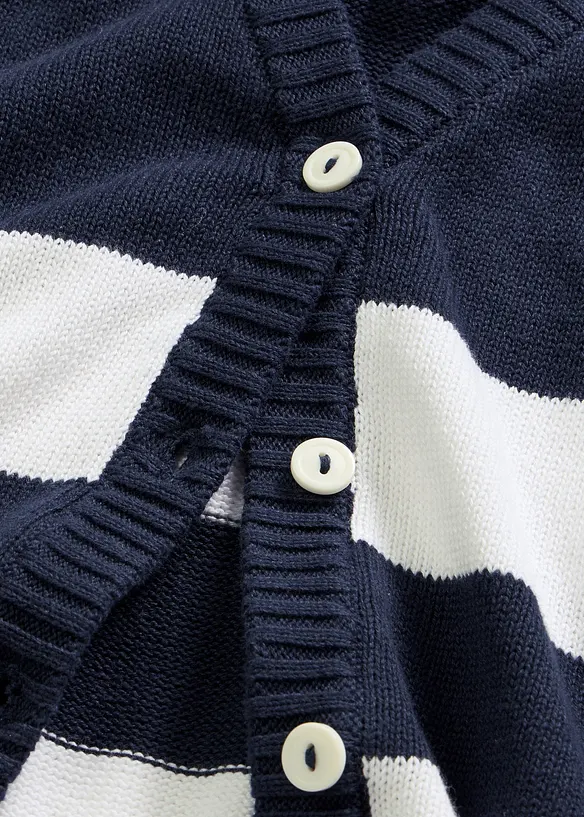 Cardigan in maglia di cotone a righe, bonprix