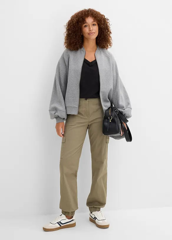 Pantaloni cargo elasticizzati con cotone, bonprix