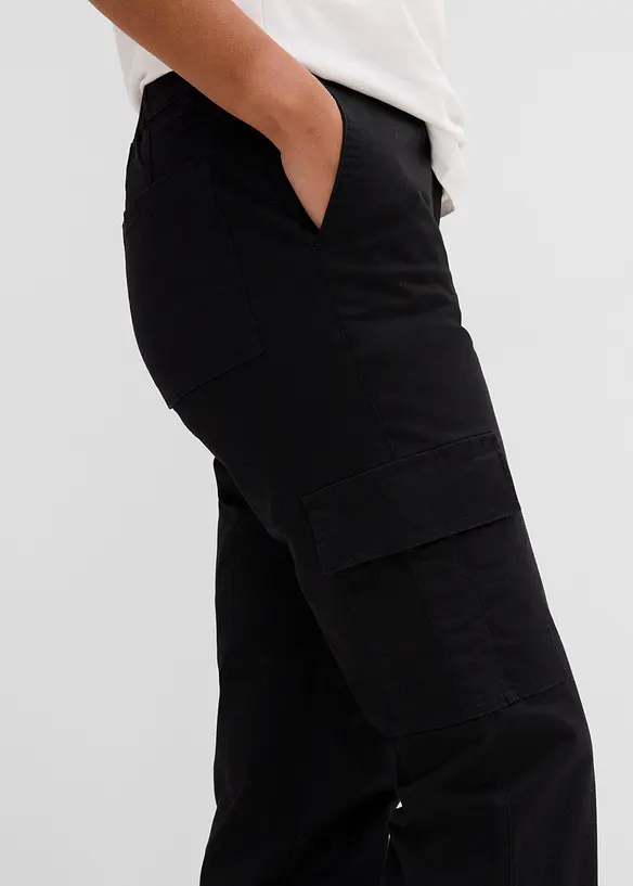 Pantaloni cargo elasticizzati con cotone, bonprix