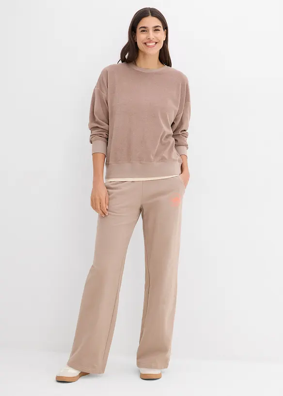 Pantaloni in felpa di puro cotone, bonprix