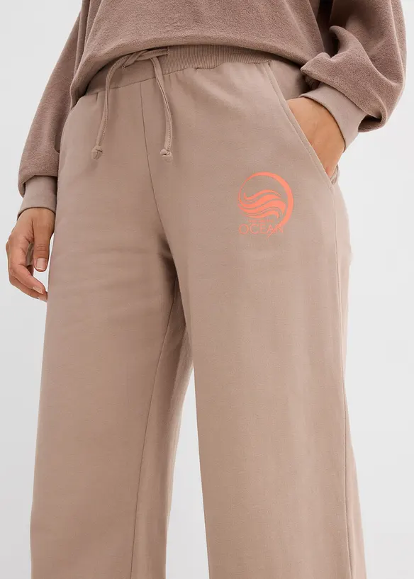 Pantaloni in felpa di puro cotone, bonprix