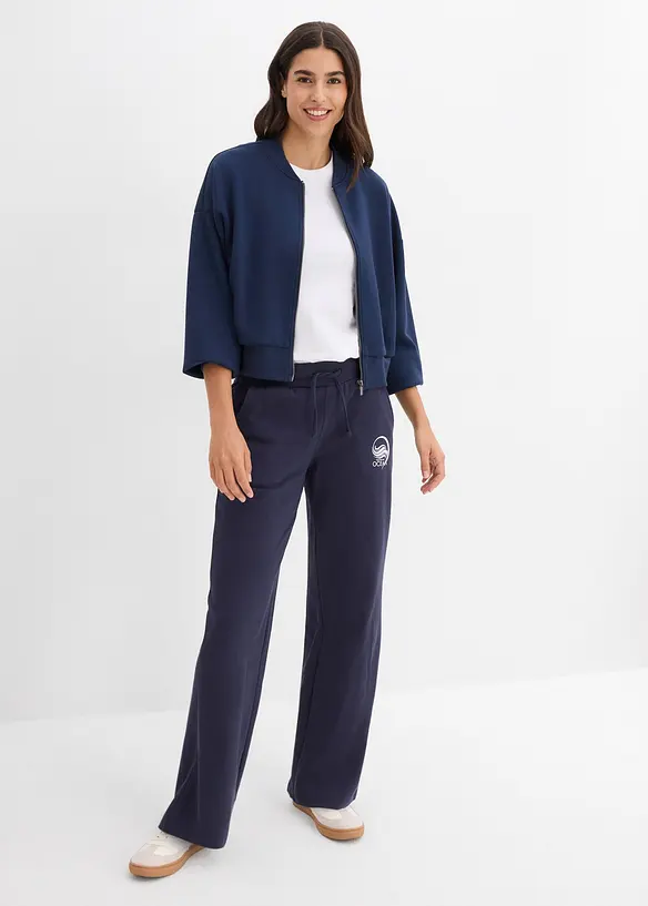 Pantaloni in felpa di puro cotone, bonprix