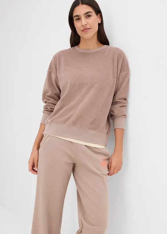 Pantaloni in felpa di puro cotone, bonprix