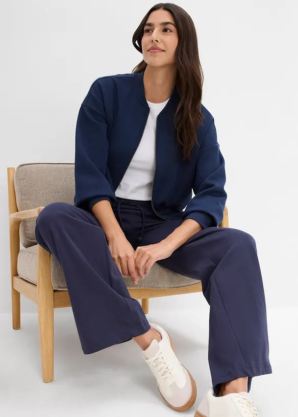 Pantaloni in felpa di puro cotone, bonprix