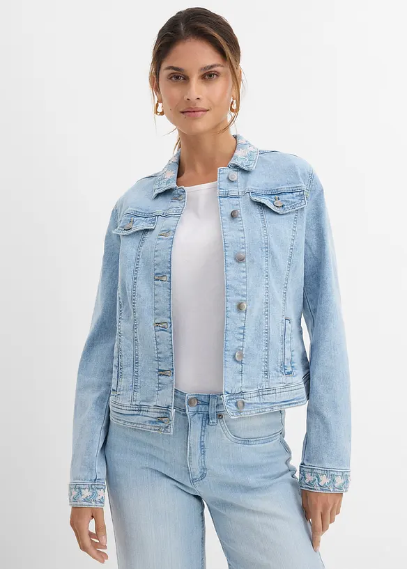 Giacca di jeans ricamata, bonprix