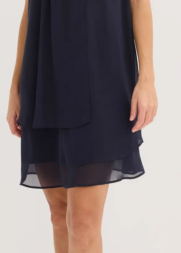 Abito in chiffon con applicazione di strass, bonprix