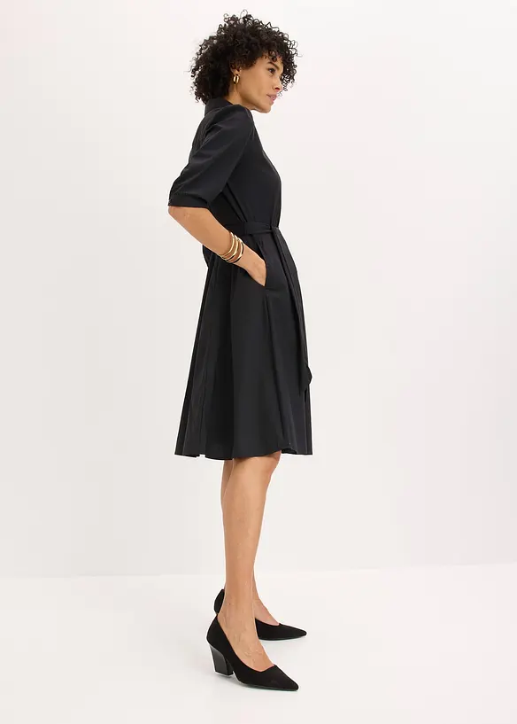 Abito chemisier con pizzo e fusciacca, bonprix