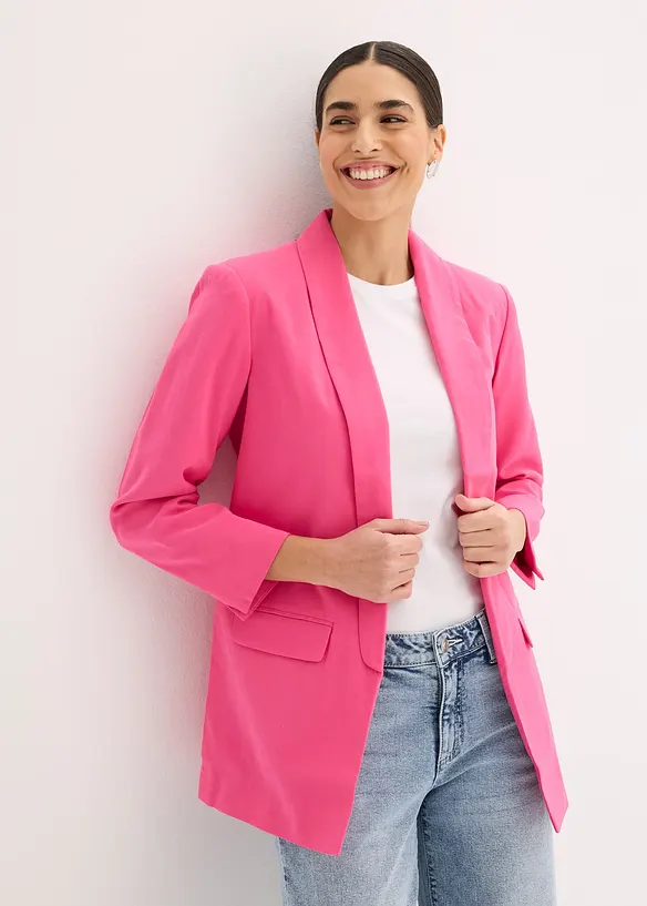 Blazer lungo in misto viscosa, bonprix