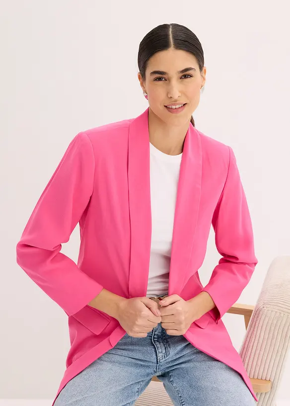 Blazer lungo in misto viscosa, bonprix